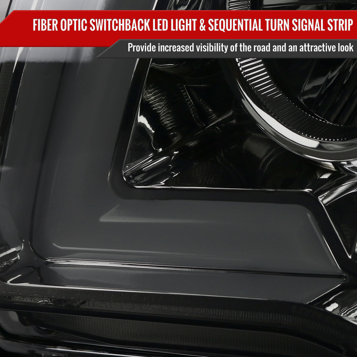 2005-2011 Toyota Tacoma LED Bar Projector Headlights w/ Sequential Turn Signal Lights (Chrome Housing/Smoke Lens)
