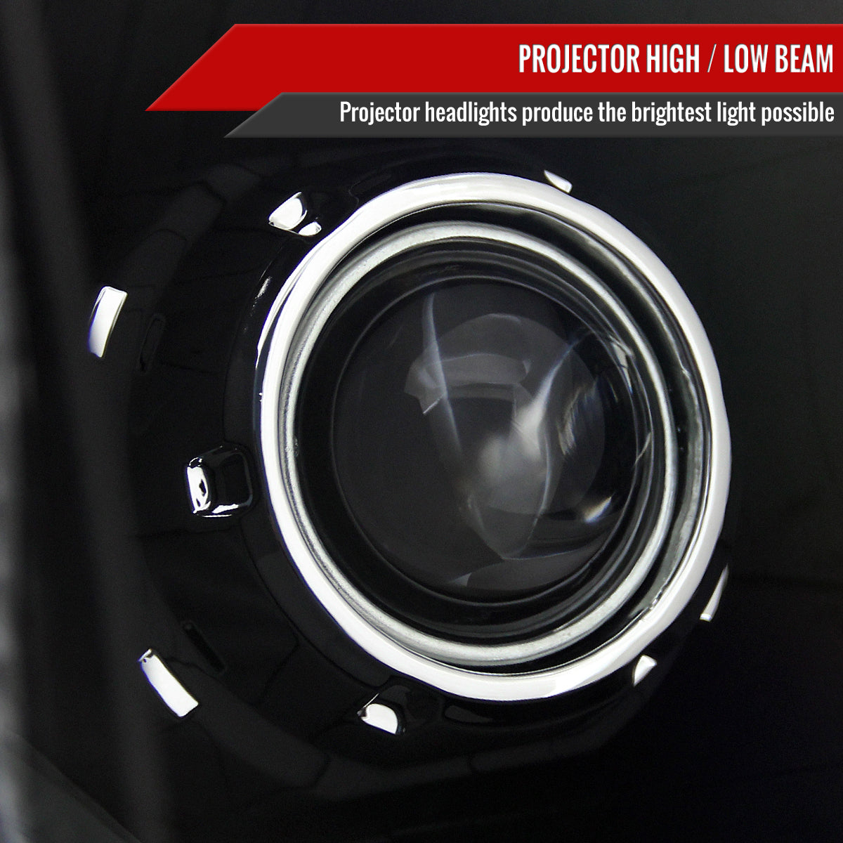 2005-2011 Toyota Tacoma Retro Style Projector Headlights (Matte Black Housing/Clear Lens)