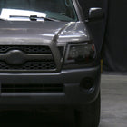 2005-2011 Toyota Tacoma LED Bar Projector Headlights w/ Sequential Turn Signal Lights (Matte Black Housing/Smoke Lens)