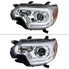 2012-2015 Toyota Tacoma LED C-Bar Projector Headlights (Chrome Housing/Clear Lens)