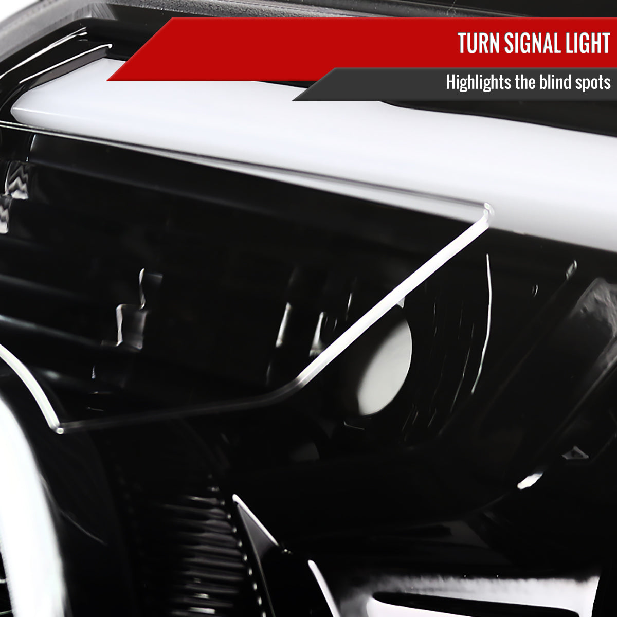 2012-2015 Toyota Tacoma LED C-Bar Projector Headlights (Jet Black Housing/Clear Lens)