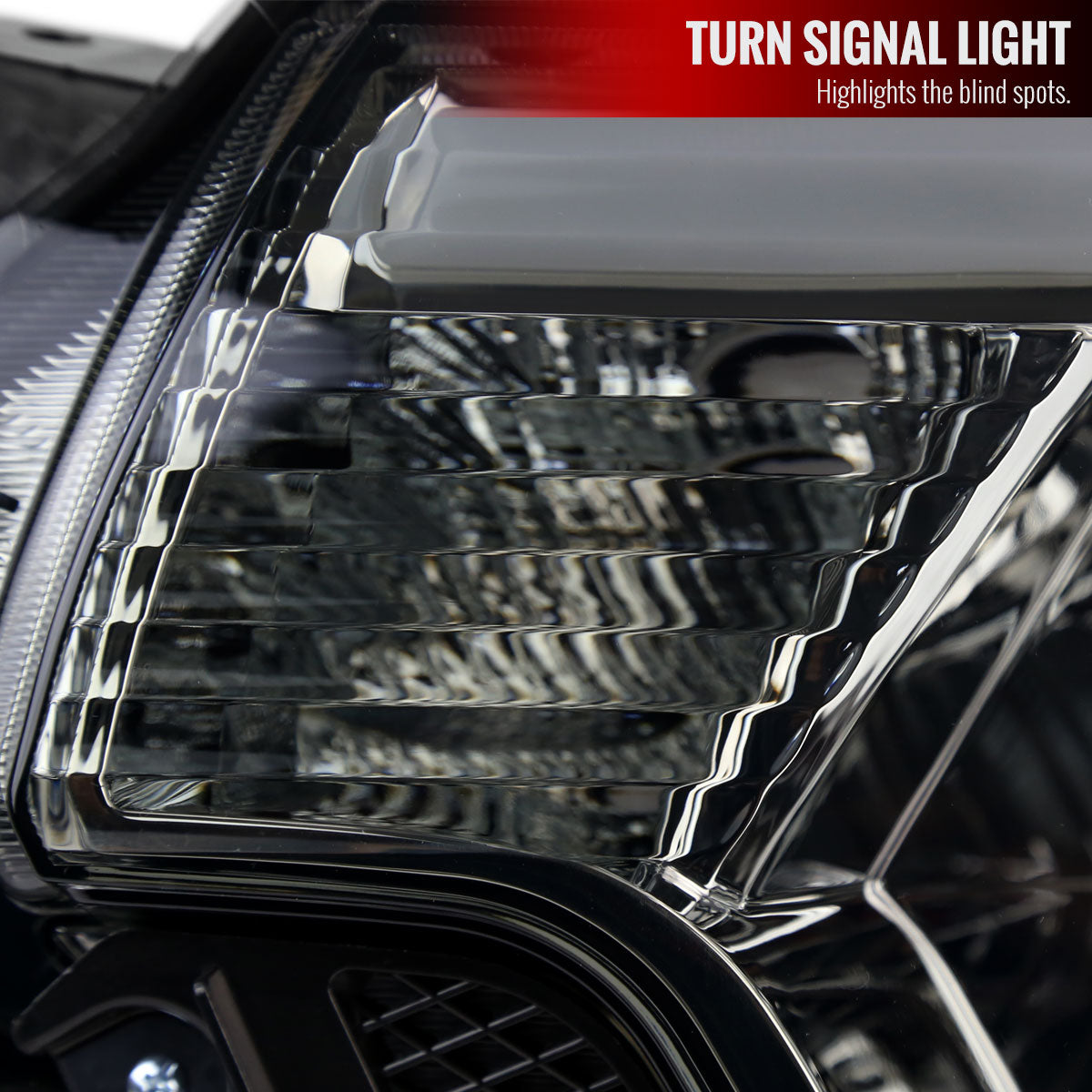 2012-2015 Toyota Tacoma LED C-Bar Projector Headlights w/ LED Parking Light (Chrome Housing/Smoke Lens)