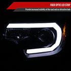 2012-2015 Toyota Tacoma LED C-Bar Projector Headlights (Glossy Black Housing/Smoke Lens)