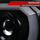 2012-2015 Toyota Tacoma LED C-Bar Projector Headlights (Glossy Black Housing/Smoke Lens)
