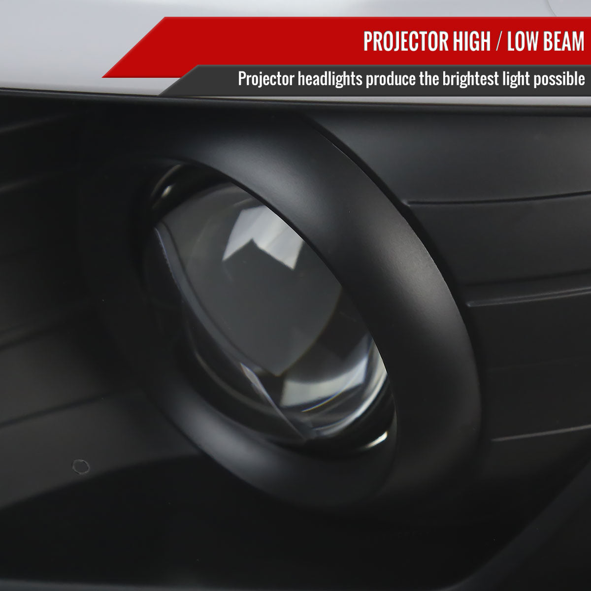 2012-2015 Toyota Tacoma Switchback Sequential LED Bar Projector Headlights (Matte Black Housing/Clear Lens)