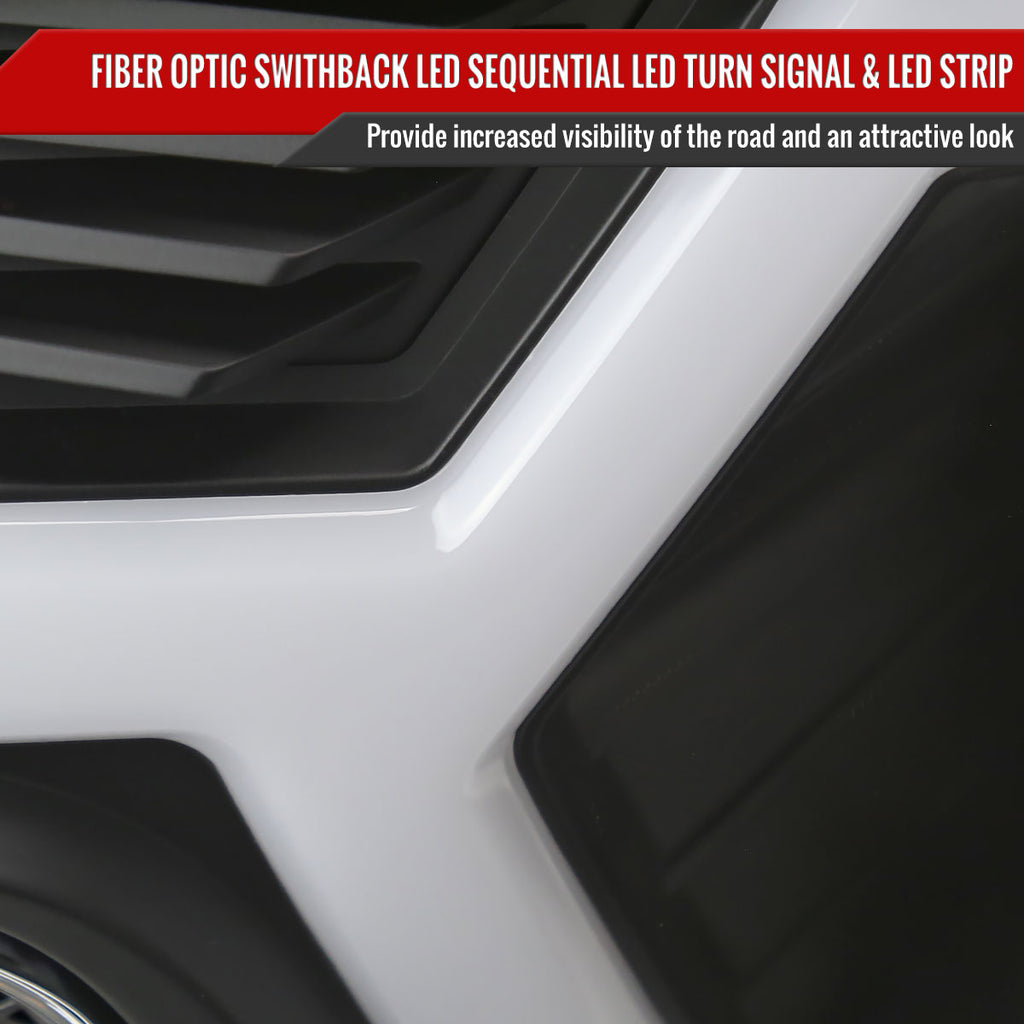 2012-2015 Toyota Tacoma Switchback Sequential LED Bar Projector Headlights (Matte Black Housing/Clear Lens)
