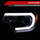 2012-2015 Toyota Tacoma LED C-Bar Projector Headlights (Matte Black Housing/Clear Lens)