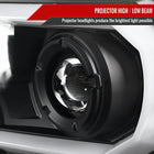2012-2015 Toyota Tacoma LED C-Bar Projector Headlights (Matte Black Housing/Clear Lens)