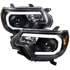 2012-2015 Toyota Tacoma LED C-Bar Projector Headlights (Matte Black Housing/Clear Lens)