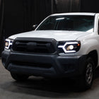 2012-2015 Toyota Tacoma Switchback Sequential LED Bar Projector Headlights (Matte Black Housing/Smoke Lens)