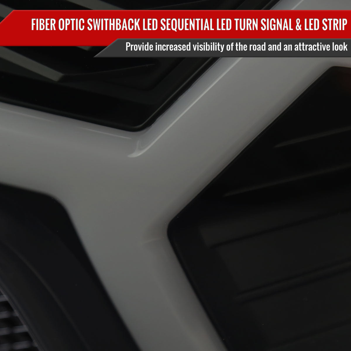 2012-2015 Toyota Tacoma Switchback Sequential LED Bar Projector Headlights (Matte Black Housing/Smoke Lens)