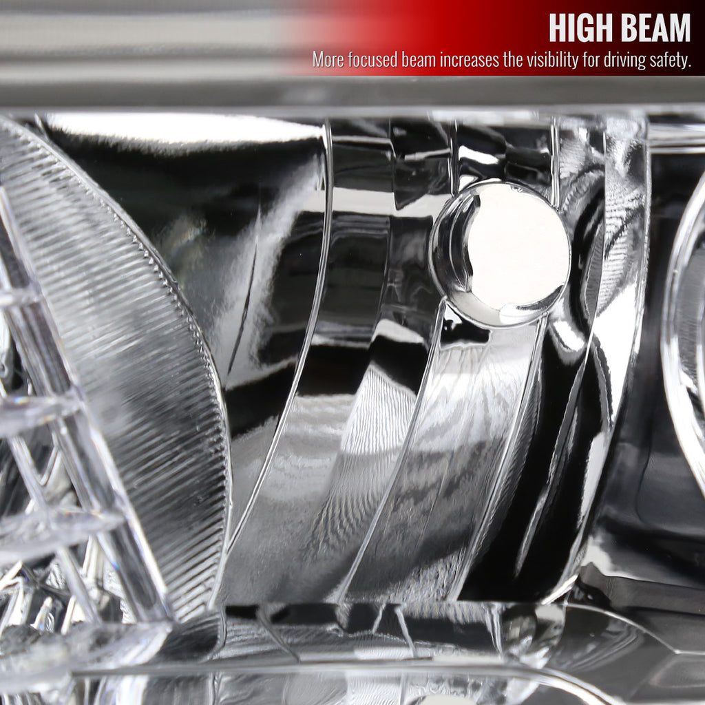 2016-2023 Toyota Tacoma Projector Headlights w/ Amber Reflectors (Chrome Housing/ Clear Lens)