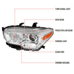 2016-2023 Toyota Tacoma Projector Headlights w/ Amber Reflectors (Chrome Housing/ Clear Lens)