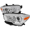 2016-2023 Toyota Tacoma Projector Headlights w/ Amber Reflectors (Chrome Housing/ Clear Lens)