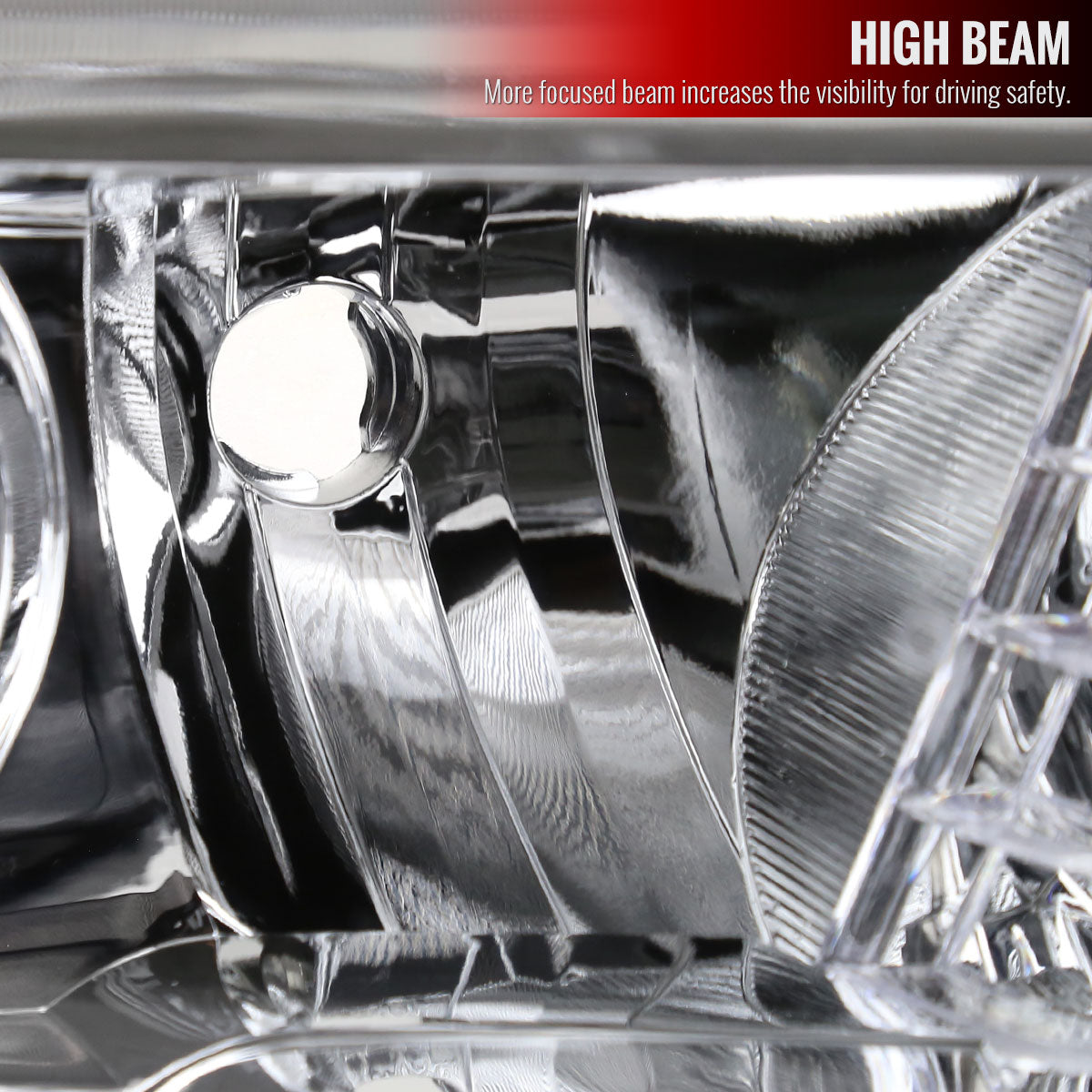 2016-2023 Toyota Tacoma Single Projector Headlight - Passenger Side Only (Chrome Housing/Clear Lens)