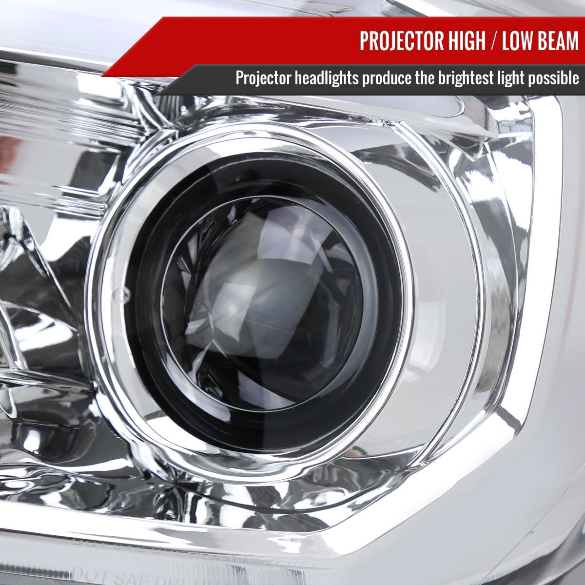 2016-2023 Toyota Tacoma Switchback Sequential LED Bar Projector Headlights (Chrome Housing/Clear Lens)
