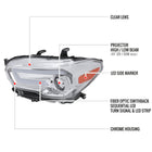 2016-2023 Toyota Tacoma Switchback Sequential LED Bar Projector Headlights (Matte Black Housing/Clear Lens)