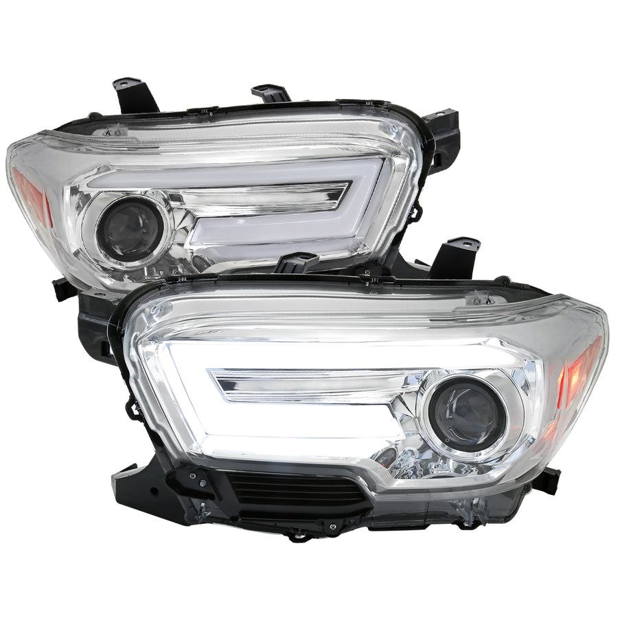 2016-2023 Toyota Tacoma Switchback Sequential LED Bar Projector Headlights (Matte Black Housing/Clear Lens)
