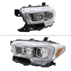 2016-2023 Toyota Tacoma Switchback LED C-Bar Projector Headlights (Chrome Housing/Clear Lens)