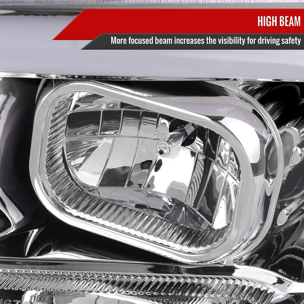2016-2023 Toyota Tacoma Switchback LED C-Bar Projector Headlights (Chrome Housing/Clear Lens)