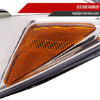 2016-2023 Toyota Tacoma Switchback LED C-Bar Projector Headlights (Chrome Housing/Clear Lens)