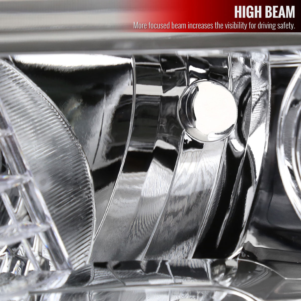 2016-2023 Toyota Tacoma LED Bar Projector Headlight (Chrome Housing/Clear Lens)