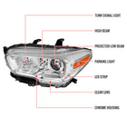 2016-2023 Toyota Tacoma LED Bar Projector Headlight (Chrome Housing/Clear Lens)