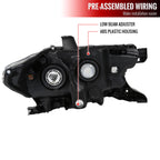 2016-2023 Toyota Tacoma Projector Headlights w/ Amber Reflectors (Chrome Housing/ Clear Lens)
