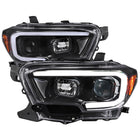 2016-2023 Toyota Tacoma Switchback LED Bar Projector Headlights (Glossy Black Housing/Clear Lens)