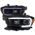 2016-2023 Toyota Tacoma Switchback LED Bar Projector Headlights (Glossy Black Housing/Smoke Lens)