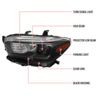 2016-2023 Toyota Tacoma Projector Headlights w/ Amber Reflectors (Matte Black Housing/Clear Lens)