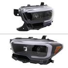 2016-2023 Toyota Tacoma Switchback LED C-Bar Projector Headlights (Matte Black Housing/Clear Lens)