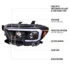 2016-2023 Toyota Tacoma Switchback LED C-Bar Projector Headlights (Matte Black Housing/Clear Lens)