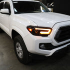 2016-2023 Toyota Tacoma Switchback Sequential LED Bar Projector Headlights (Matte Black Housing/Smoke Lens)