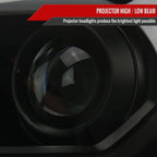 2016-2023 Toyota Tacoma Switchback Sequential LED Bar Projector Headlights (Matte Black Housing/Smoke Lens)