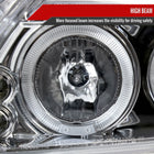 2005-2010 Scion tC Dual Halo Projector Headlights (Chrome Housing/Clear Lens)