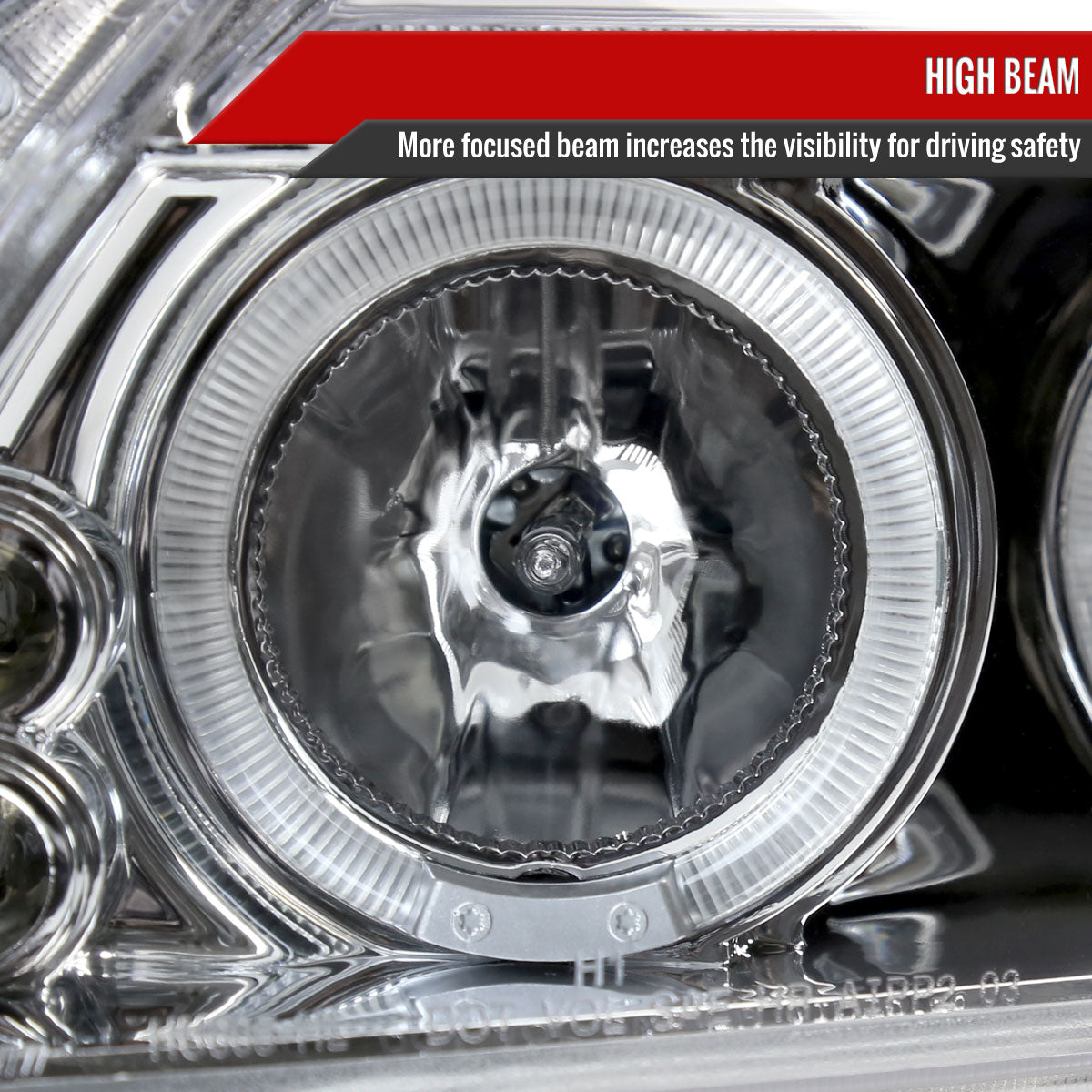 2005-2010 Scion tC Dual Halo Projector Headlights (Chrome Housing/Clear Lens)