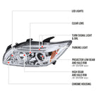 2005-2010 Scion tC Dual Halo Projector Headlights (Chrome Housing/Clear Lens)