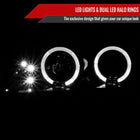 2005-2010 Scion tC Dual Halo Projector Headlights (Jet Black Housing/Clear Lens)