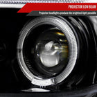 2005-2010 Scion tC Dual Halo Projector Headlights (Jet Black Housing/Clear Lens)