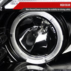 2005-2010 Scion tC Dual Halo Projector Headlights (Jet Black Housing/Clear Lens)