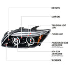 2005-2010 Scion tC Dual Halo Projector Headlights (Jet Black Housing/Clear Lens)