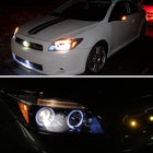 2005-2010 Scion tC Dual Halo Projector Headlights (Glossy Black Housing/Smoke Lens)