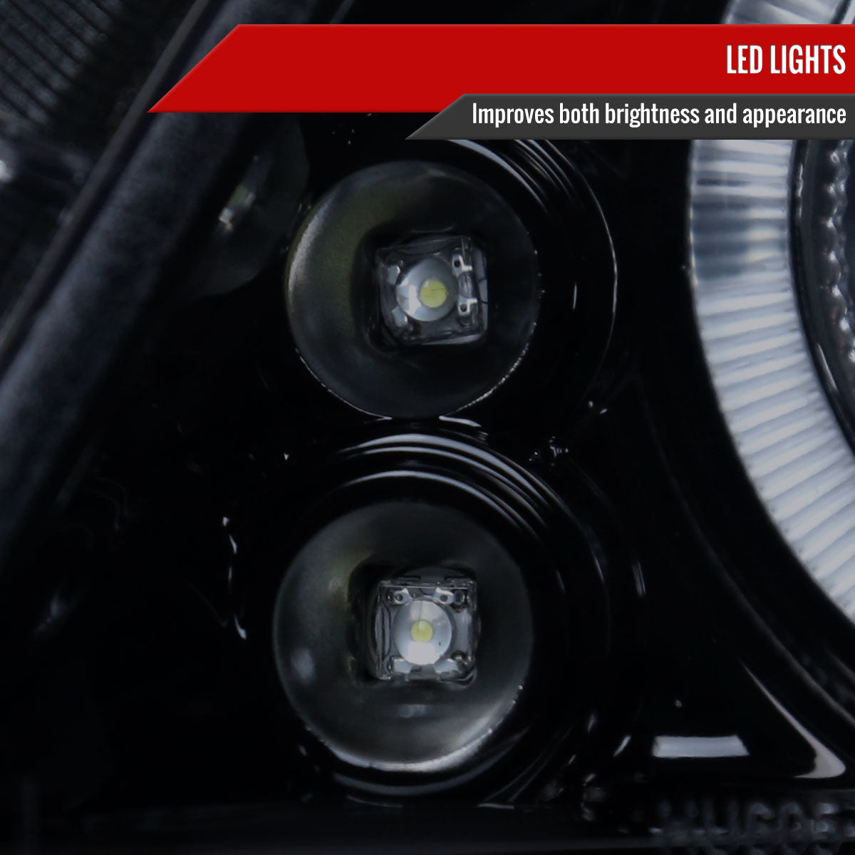 2005-2010 Scion tC Dual Halo Projector Headlights (Glossy Black Housing/Smoke Lens)