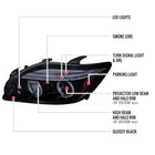 2005-2010 Scion tC Dual Halo Projector Headlights (Glossy Black Housing/Smoke Lens)