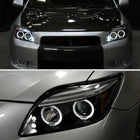2005-2010 Scion tC Dual Halo Projector Headlights (Matte Black Housing/Clear Lens)