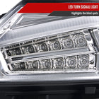 2011-2013 Scion tC LED Bar Projector Headlights w/ LED Turn Signal Lights (Chrome Housing/Clear Lens)
