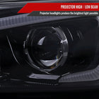 2011-2013 Scion tC LED Bar Projector Headlights w/ LED Turn Signal Lights (Glossy Black Housing/Smoke Lens)