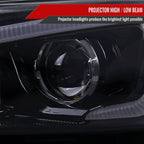 2011-2013 Scion tC LED Bar Projector Headlights w/ LED Turn Signal Lights (Glossy Black Housing/Smoke Lens)