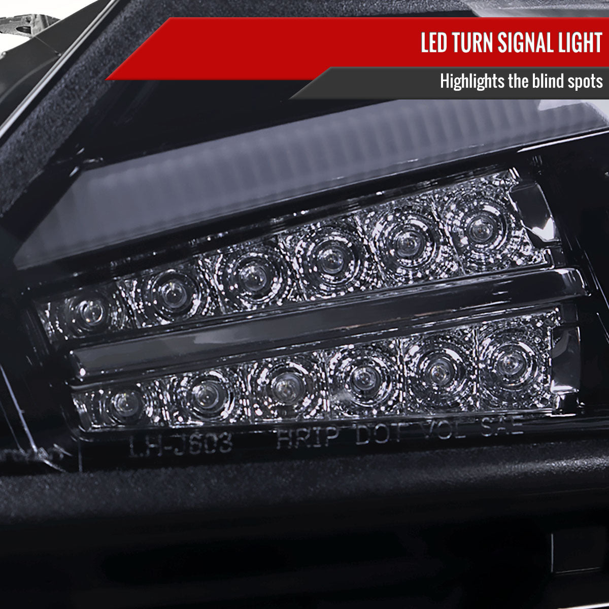2011-2013 Scion tC LED Bar Projector Headlights w/ LED Turn Signal Lights (Glossy Black Housing/Smoke Lens)